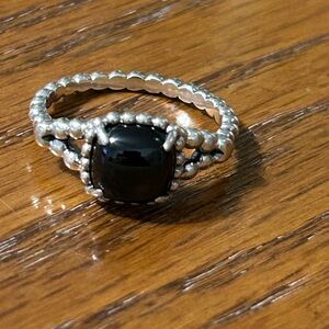 Pandora Vibrant Spirit Sterling Silver Ring Size 56 or Size 7 Color: Black